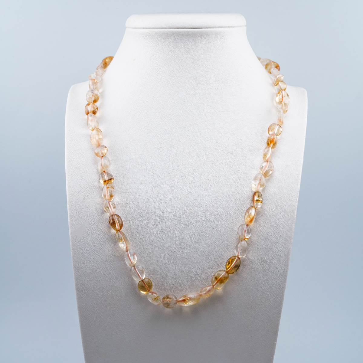 Буси з натуральних цитринів (Бразилія), 144,35 ct, вага 28,87 г, довжина 47 + 6 см, 63550 (1)