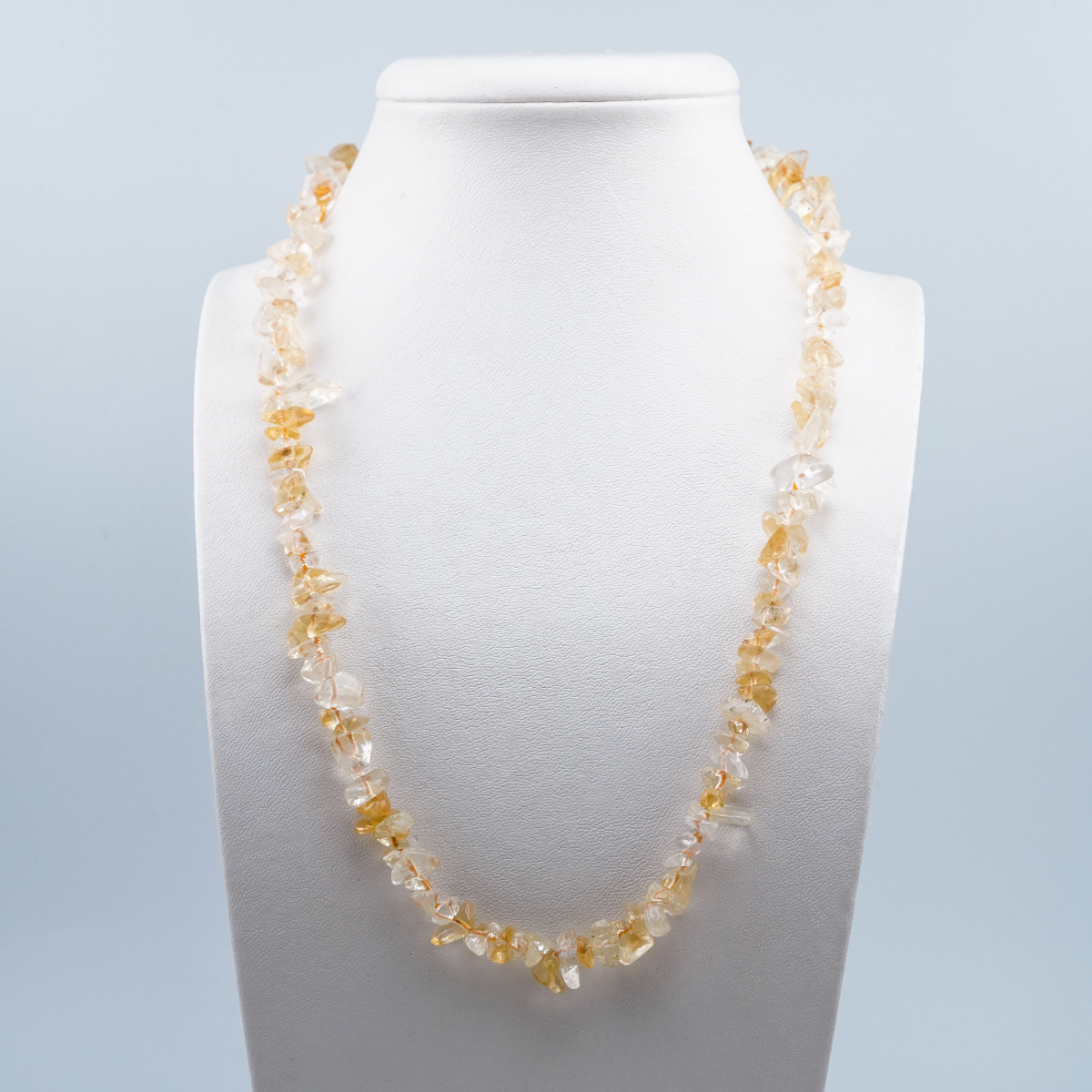 Буси з натуральних оцитринов (Бразилія), 159,5 ct, вага 31,9 г, довжина 47 + 6 см, 63549 (1)