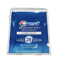 Смужки для відбілювання зубів Crest 3D Whitestrips Supreme Bright Levels 28 Whiter (42 смужки на 21 застосування)