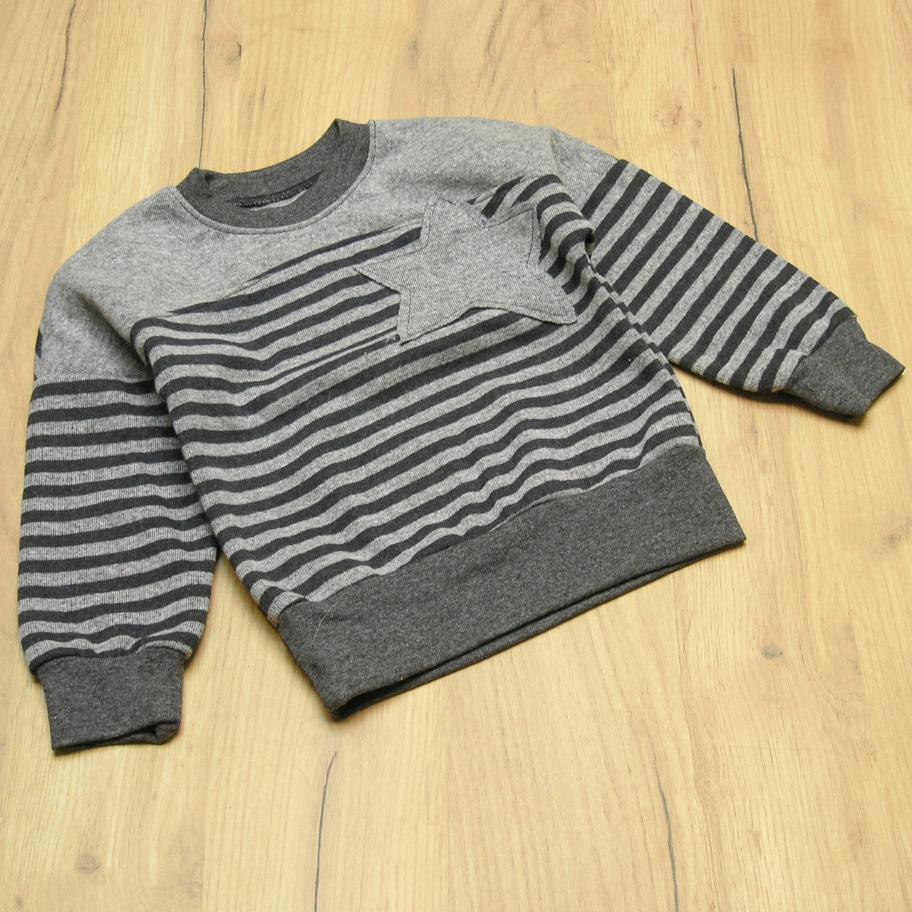 98 1,5-2 роки теплий трикотажний джемпер світшот для хлопчика 3811 Сірий, фото 1