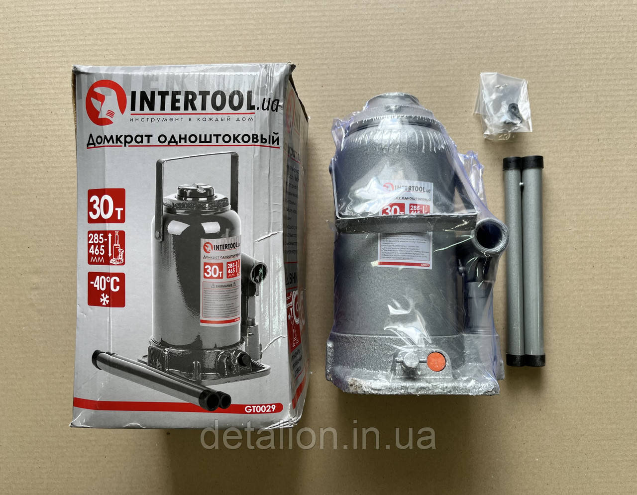Домкрат "столбік" одноштоковий 30 тпр-во INTERTOOL GT0029