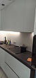 Фартух на кухню з загартованого скла / Скинали фарбоване в білий колір, фото 3