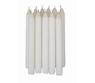 Свічки парафінові столові білі Єврик 18 шт Болгарія, Якісний товар