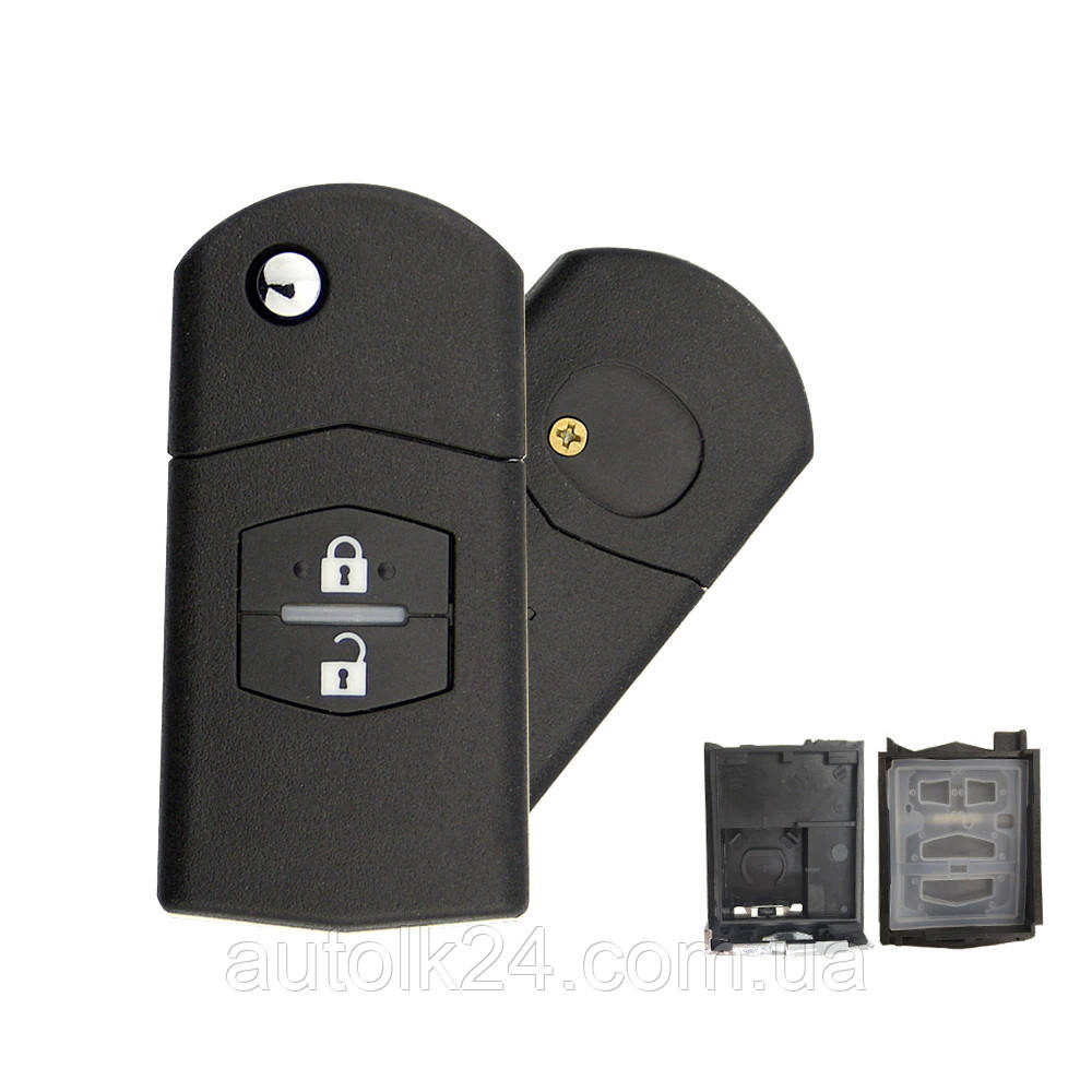 Корпус викидного ключа Mazda 3, 5, 6 - 2 кнопки, фото 1