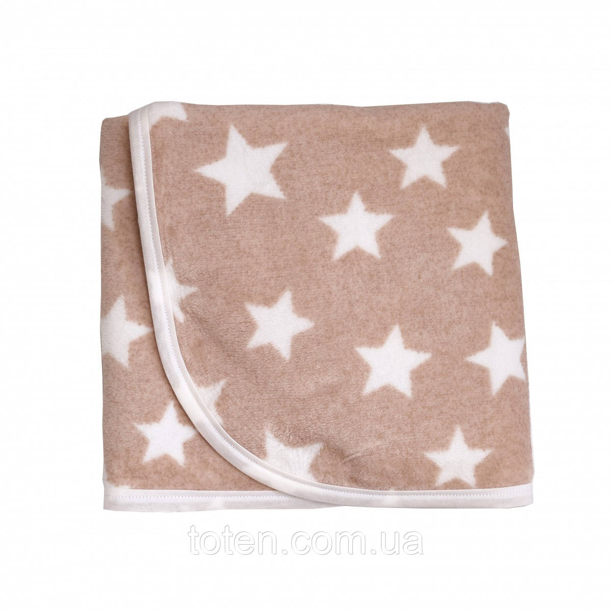 Плед теплий велюр Star 80х104см, beige, бежевий, фото 1