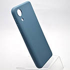 Чохол накладка Silicon Case Full Camera для Samsung A032 Galaxy A03 Core Синій, фото 3