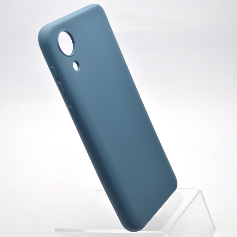 Чохол накладка Silicon Case Full Camera для Samsung A032 Galaxy A03 Core Синій, фото 2