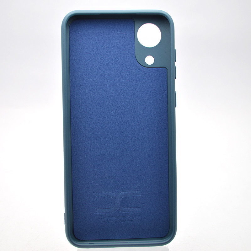 Чохол накладка Silicon Case Full Camera для Samsung A032 Galaxy A03 Core Синій, фото 3
