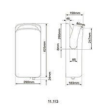 Сушилка для рук HOTEC 11.113 Stainles Steel, фото 5