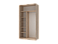 Шафа купе Doros Сіті Лайт Дуб Cонома 2 Дзеркала 120х60х225 (42002036), фото 2