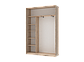 Шафа купе Doros Сіті Лайт Дуб Cонома 2 Дзеркала 150х45х225 (42002038), фото 2