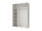 Шафа купе Doros Сіті Лайт Біле дерево 2 Дзеркала 150х60х225 (42002061), фото 2