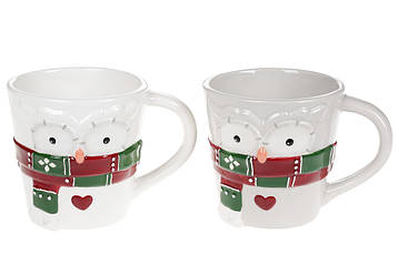 Кухоль (2шт.) керамічний Мудра сова, 500мл