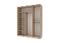 Шафа купе Doros Сіті Лайт Дуб Cонома 3 ДСП 180х60х225 (42002003), фото 2