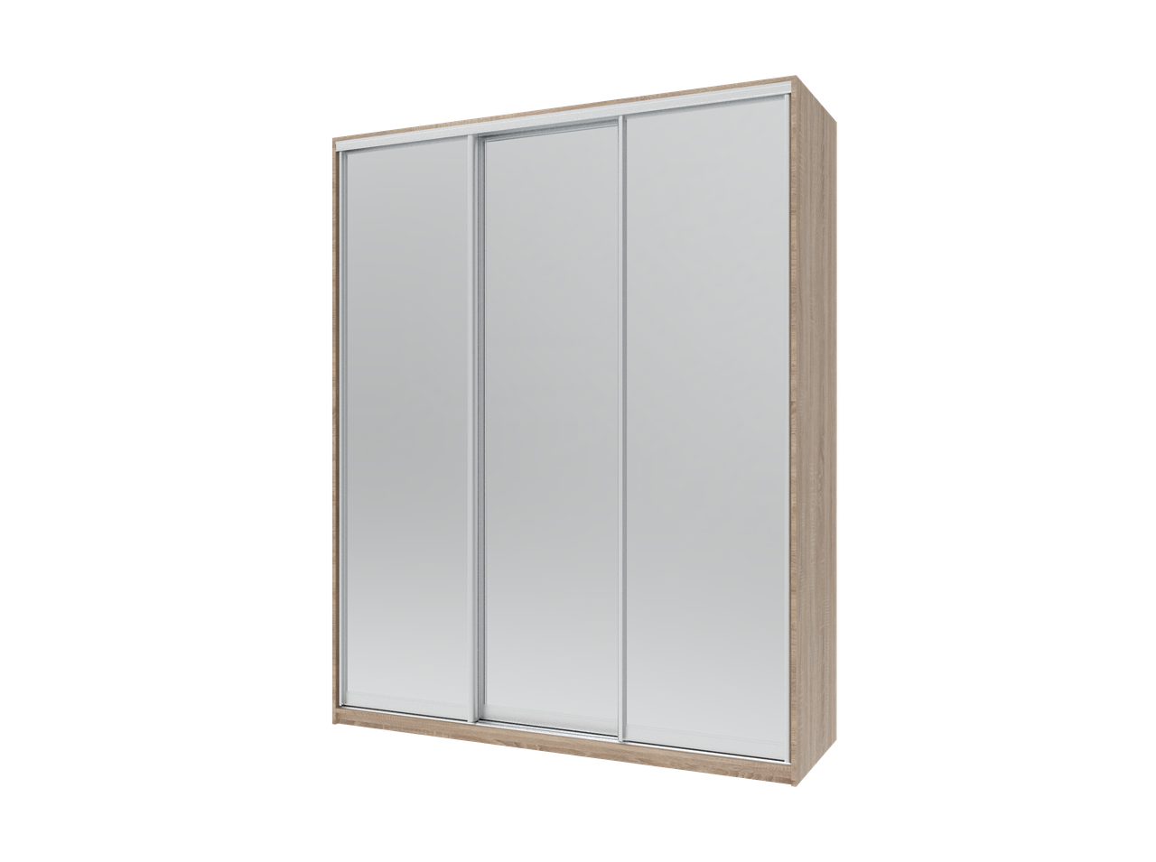 Шафа купе Doros Сіті Лайт Дуб Cонома 3 Дзеркала 180х60х225 (42002057), фото 1