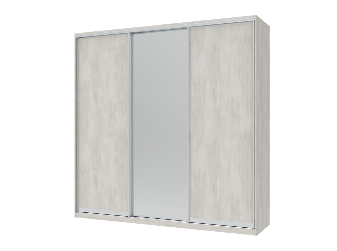 Шафа купе Doros Сіті Лайт Біле дерево 2 ДСП / 1 Дзеркало 225х60х225 (42002067), фото 1