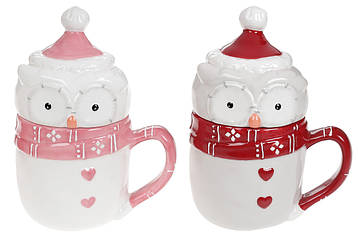 Кухоль (2шт.) керамічний Мудра сова, 350мл