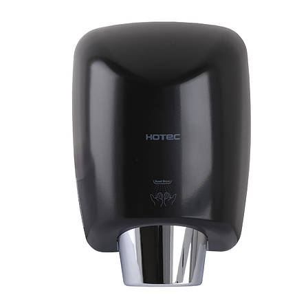 Сушарка для рук HOTEC 11.252 Black сенсорна, Сталь, чорна емаль, фото 1