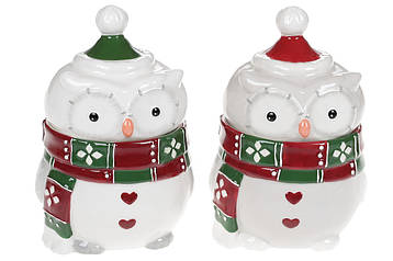 Банка (2шт.) керамічна Мудра сова, 350мл