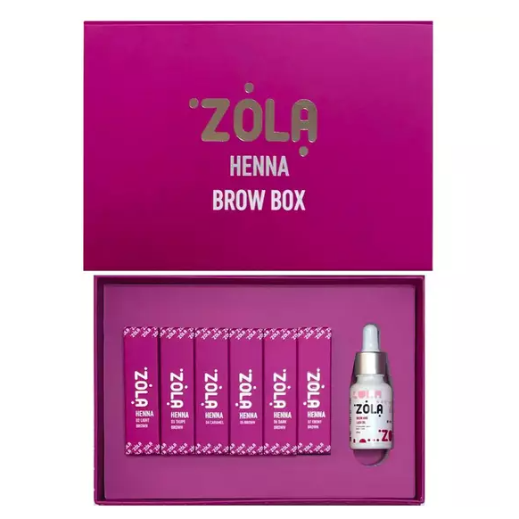 ZOLA набір хни для брів 6 відтінків по 5 г