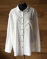 Біла батальна котонова сорочка жіноча Primark, розмір 3XL