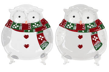 Тарілка (4шт.) керамічна Мудра сова 17.2