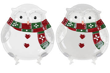 Блюдо (2шт.) керамічне Мудра сова 21.4см