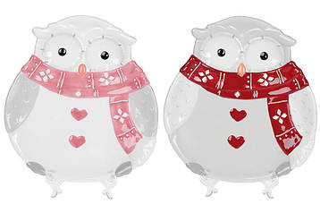 Блюдо (2шт.) керамічне Мудра сова 25.8см