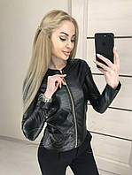 Модная женская кожаная куртка пиджак, размеры 42, 44, 46, 48, 50, 52