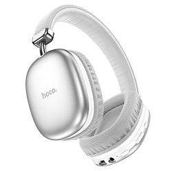 Бездротові блютуз навушники з мікрофоном HOCO W35 |BT5.3, AUX, 40H, підтримка TF-карт| Срібло