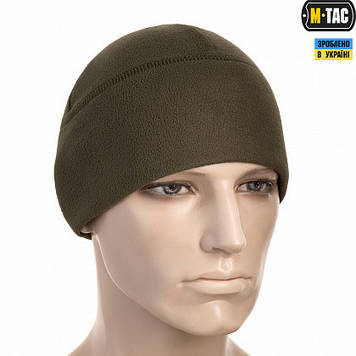 Тактична шапка зсу олива флісова армійська M-Tac Watch Cap Elite Фліс 260 г/м2