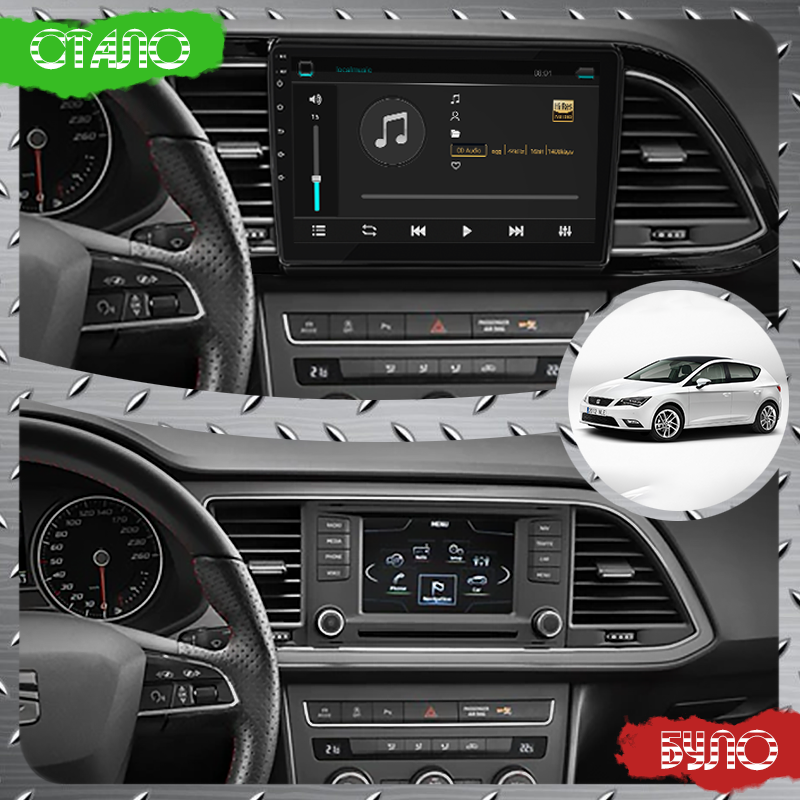 Al Штатна магнітола для SEAT Leon 3 2012-2016 екран 9" 4/64Gb 4G Wi-Fi GPS Top Android