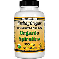 Органическая Спирулина, Organic Spirulina, Healthy Origins, 500 мг, 720 таблеток