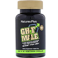 Усилитель Тестостерона для Мужчин, GHT Male, Natures Plus, 90 гелевих капсул