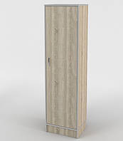 Однодверна вузька шафа пенал 45 см закрита розпашна з полицями ШС-412 з ламінованої дсп Тиса Меблі