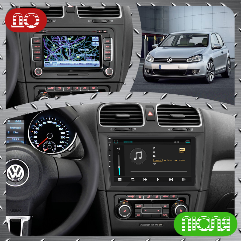 Al Штатна магнітола для Volkswagen Golf 6 2008-2012 екран 9" 4/64 Gb 4G Wi-Fi GPS Top Android, фото 1