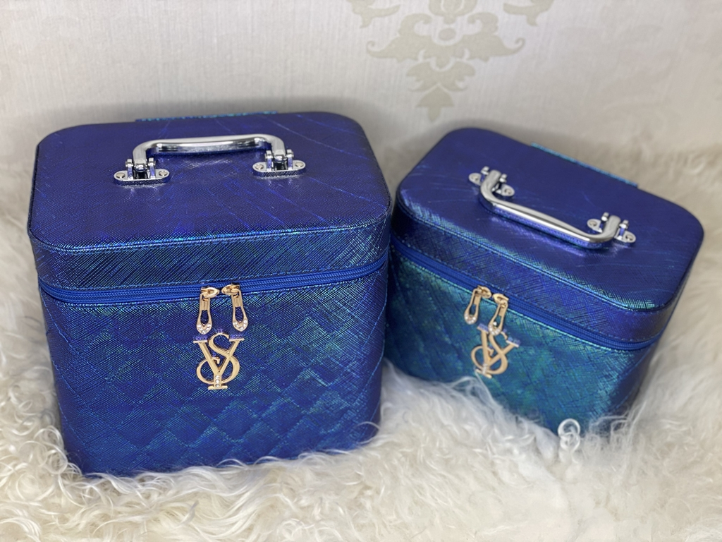 💜Набір б'юті-кейсів для косметики 2 шт, 4 види, яскравий, зручний, високої якості, фото 1