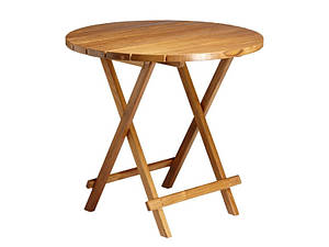 TEAK Тиковий складаний стіл, круглий Ø 80 см