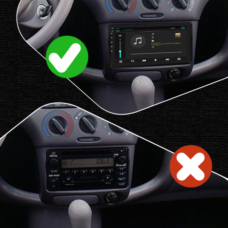 Al Штатна автомагнітола в машину для Toyota Echo 1999-2005 екран 9" 1/16Gb Wi-Fi GPS Base