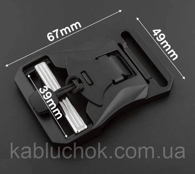 Застібка магнітна фастекс на тактичний ремінь 39 мм метал, фото 1