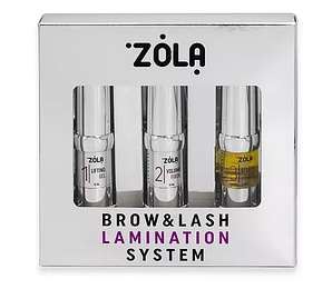 ZOLA Сет розчинів №123 для ламінування вій та брів Brow&Lash Lamination System 10 мл