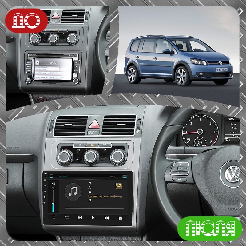 Al Штатна магнітола для Volkswagen Touran 2 2010-2015 екран 10" 1/16Gb Wi-Fi GPS Base Android