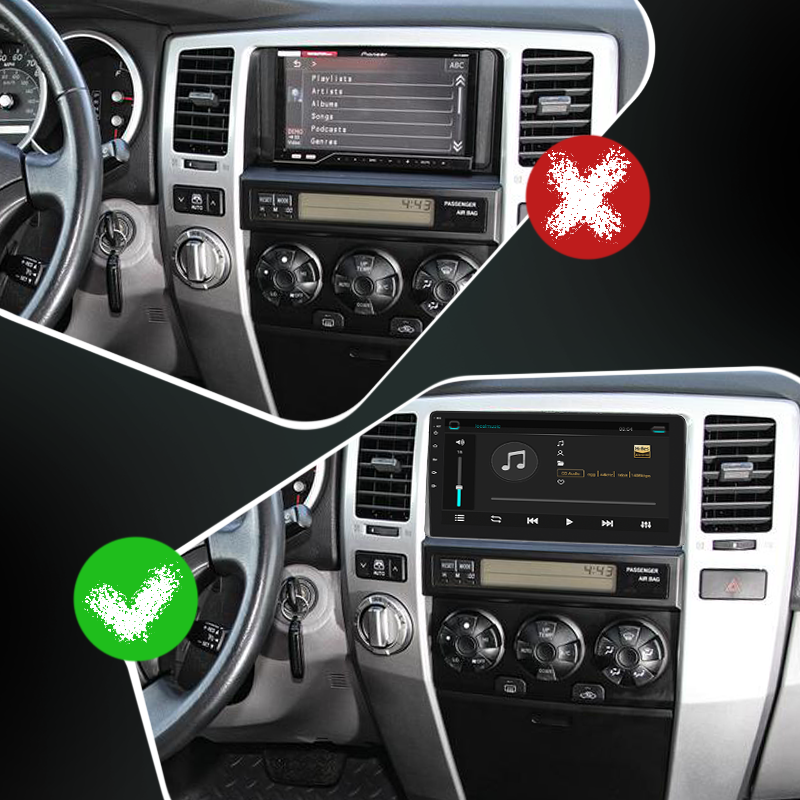 Al Штатна магнітола для Toyota 4Runner 4 Рестайлінг 2005-2009 екран 9" 2/32Gb 4G Wi-Fi GPS Top Android, фото 1