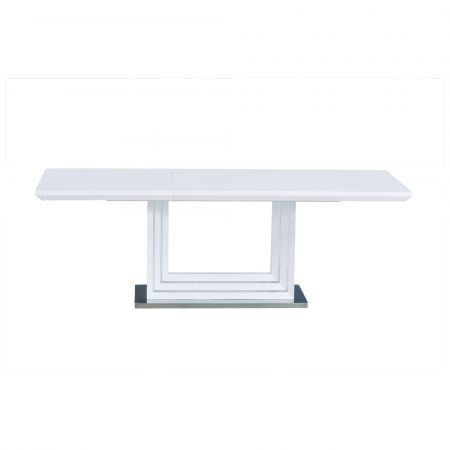 Стіл обідній розкладний Camelia стільниця МДФ глянець White 1600/2200*900*760 мм (AMF-ТМ)