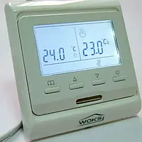 Терморегулятор программируемый Woks М 6.716 с датчиком температуры пола и воздуха, белый