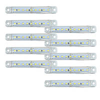 Габарит - білий - 100х15мм - 12/24V Led 9 діодів - "EMR-53B" (10шт)