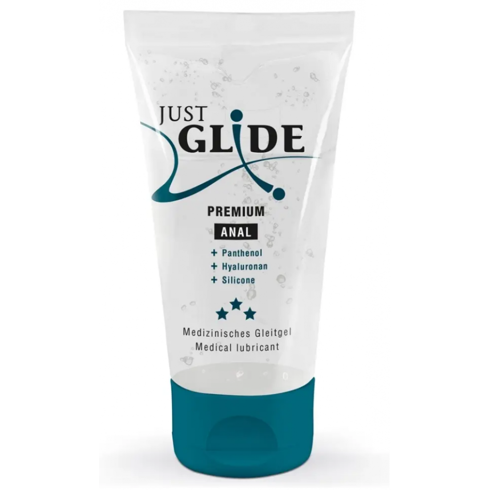 Веганська анальна змазка на силіконовій основі - Just Glide Premium Anal, 50 ml