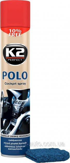 Поліроль торпеди спрей 750ml "K2" Polo Strawberry (Полуниця) K4071 (12шт/ящ)