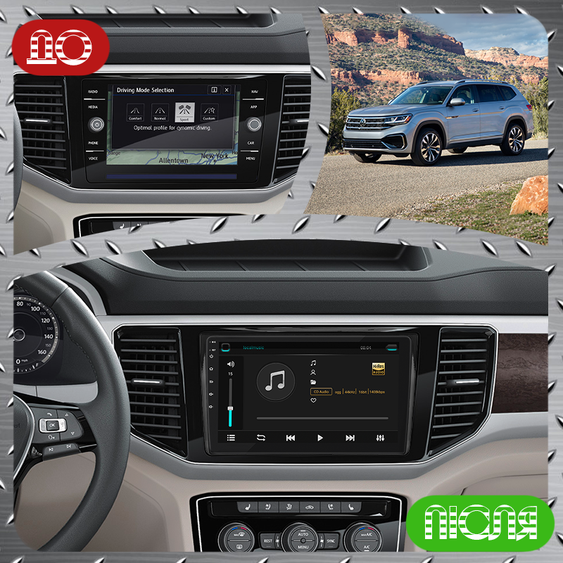 Al Штатна магнітола в машину для Volkswagen Atlas 1 Рестайлінг 2020-н.в. екран 9" 1/16Gb Wi-Fi GPS Base