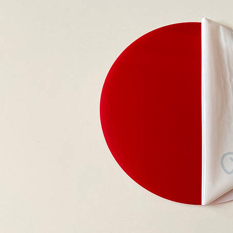 Червоний акриловий круг 16см для декору, глянець 3мм, фото 2